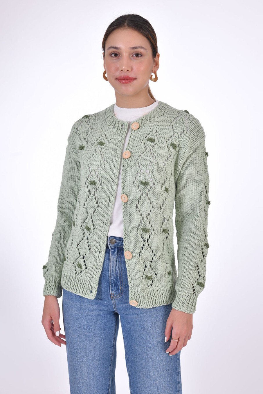 Women Fanm Mon | Ava Cotton Button Front Cardigan