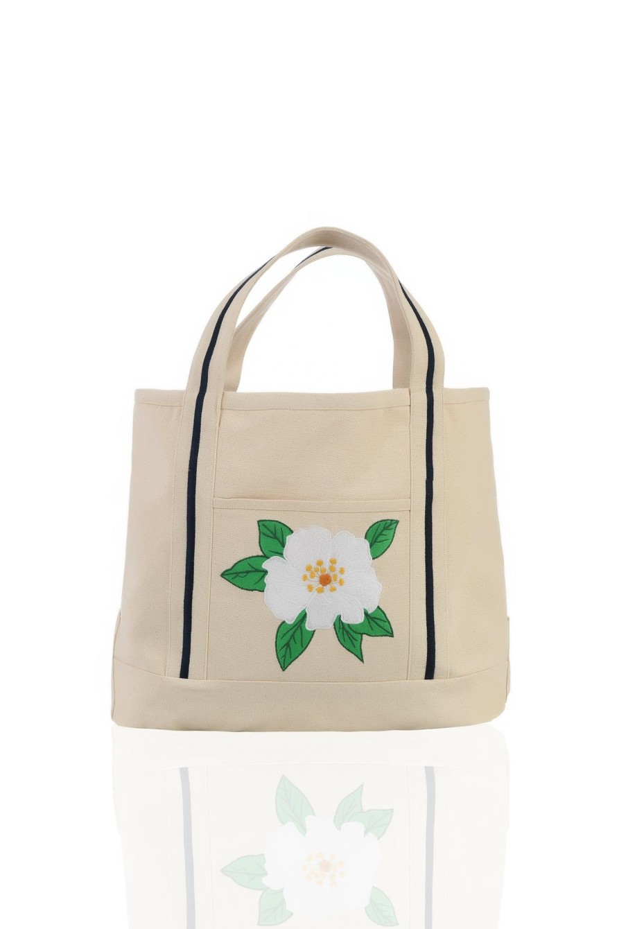 Women Fanm Mon | Magnolia Single Canvas Tote Bag