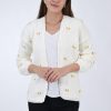 Women Fanm Mon | Winter Bloom Yellow Rose Cotton Cardigan