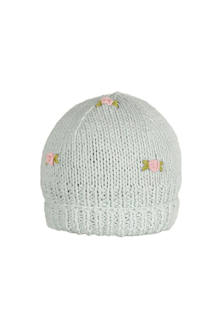 Women Fanm Mon | Winter Bloom Pink Rose Cotton Beanie Hat