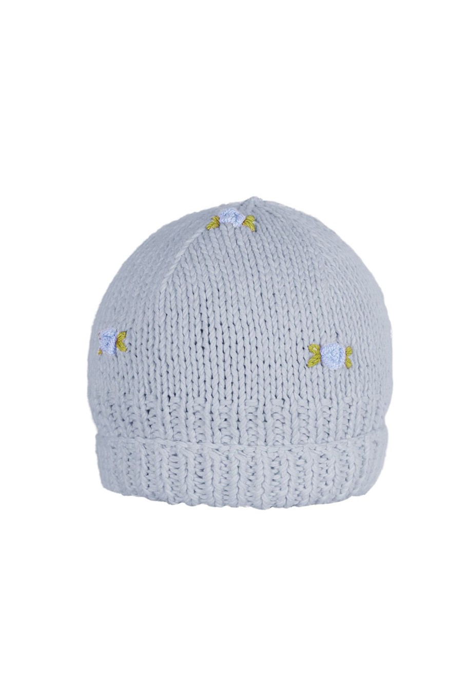 Women Fanm Mon | Winter Bloom Blue Rose Cotton Beanie Hat